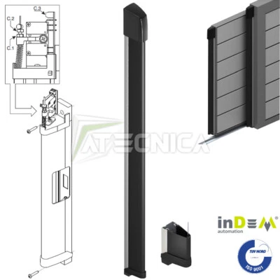 Bord sensible de sécurité 2,5m barre palpeuse pour portails INDEM CM25N