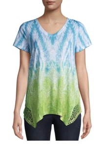 Time and Tru Damen Kurzarm Dolman Sublimation T-Shirt - Bild 1 von 7