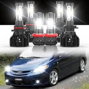 Faro delantero LED haz alto bajo + bombillas antiniebla 6 piezas para Mazda 5 2006-2010 - Imagen 1 de 16