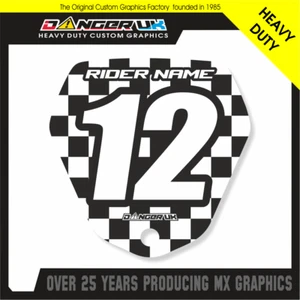 REVVI 12 - 16 INCH CUSTOM FRONT NUMBER BOARD GRAPHIC STICKER DECAL - Picture 1 of 2