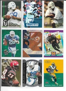 HUGE MARSHALL FAULK 100 CARD 90 DIFFERENT LOT b COLTS RAMS + w/ 4 RC - Picture 1 of 2