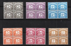 1968. D69-D74. Satz x 6 Portogebühren in prächtigen postfrischen Blöcken x 6 Werte. - Bild 1 von 1