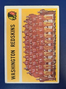 Tarjeta de fútbol americano Topps 1960 #132 equipo Washington Redskins bajo grado G/F/P ver fotos - Imagen 1 de 2
