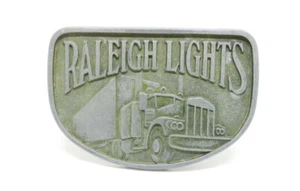 Trucker Big Rig Gürtelschnalle RAR Raleigh Lights Traktor Kupfer Messing Gürtel - Bild 1 von 3