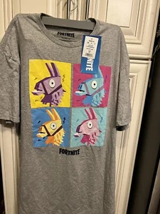 FORTNITE LLAMA XL T-SHIRT GRAY SUPPLY OR LOOT LLAMA EXTRA LARGE VIDEO GAME - Picture 1 of 7