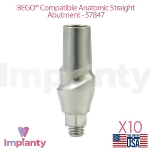 10x Dental Anatomisch geformte gerade Prothetik BEGO® kompatibel - 57847 - Bild 1 von 6