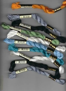New DMC Perle Cotton Size 5 Thread 25M 10 Skeins Colorfast France Lot A - Picture 1 of 3