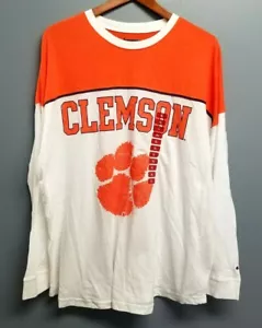 CLEMSON TIGERS LONG SLEEVE T-SHIRT w SEWN YOKE By Champion Size XL New w Tags - Picture 1 of 4