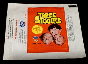 Vintage 1966 Empty Gum pack wax wrapper Fleer The 3 Stooges Great shape - Picture 1 of 3