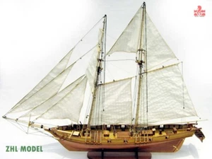 HARVEY 1847 scale 1/50 36 inch wooden model ship kit - Picture 1 of 9