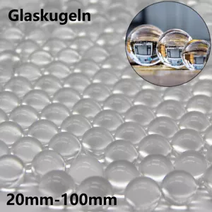 Klare Kristallkugel Transparent Glaskugeln Kunsthandwerk Murmeln Kugel 20-100mm - Bild 1 von 9