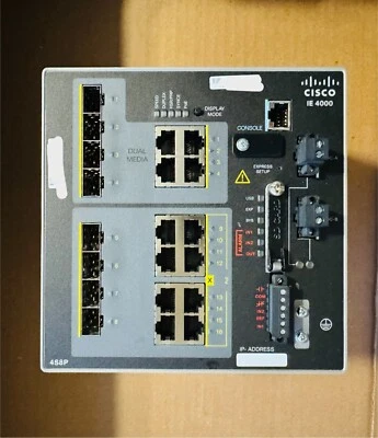 Cisco IE-4000-4S8P4G-E Switch 8 4 Expansion Slot 4 Uplink managed switch - Image 1 of 2