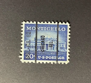 Chicago, IL Type 71 Precancel - 20 cents Monticello - U.S. #1047 - Jul 62 use IL - Picture 1 of 2
