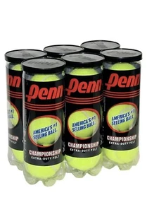 Penn Championship Extra-Duty Tennis Balls 6 Pack 6 Cans 18 Balls - Picture 1 of 6