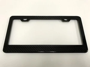 1x Handmade REAL CARBON FIBER License Plate Frame Tag Cover 3K TWILL forAudi - Picture 1 of 4