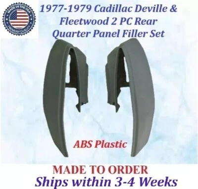 NUEVO 1977-1979 Cadillac Deville & Fleetwood Juego de 2 piezas de relleno de cuarto trasero Foto 1 de 3