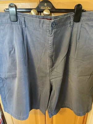 Pantalones Cortos COVINGTON Para Hombre 44" Cintura; Azul Pizarra; Algodón; Plisado Foto 1 de 3