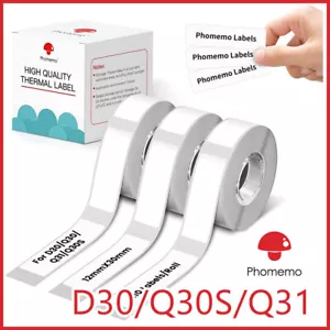 12x30mm 210 Stück/Rolle Etikettendrucker Klebeband Aufkleber Thermopapier selbstklebend für D30 - Bild 1 von 6