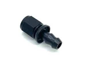 Conector de tablero recto 0° Alu Fitting AN6 Push On conexión negro 9/16 - 18 - Imagen 1 de 1