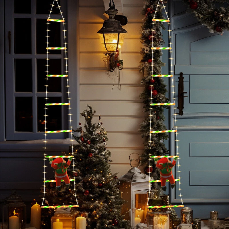 Hot 10ft Christmas Decorative Ladder Light with Santa Claus-LED Christmas Lights - Image 1 of 4