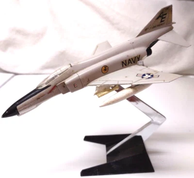 Aero Mini F-4E Navy Plane W/ Stand White Made in Japan - Image 1 of 4