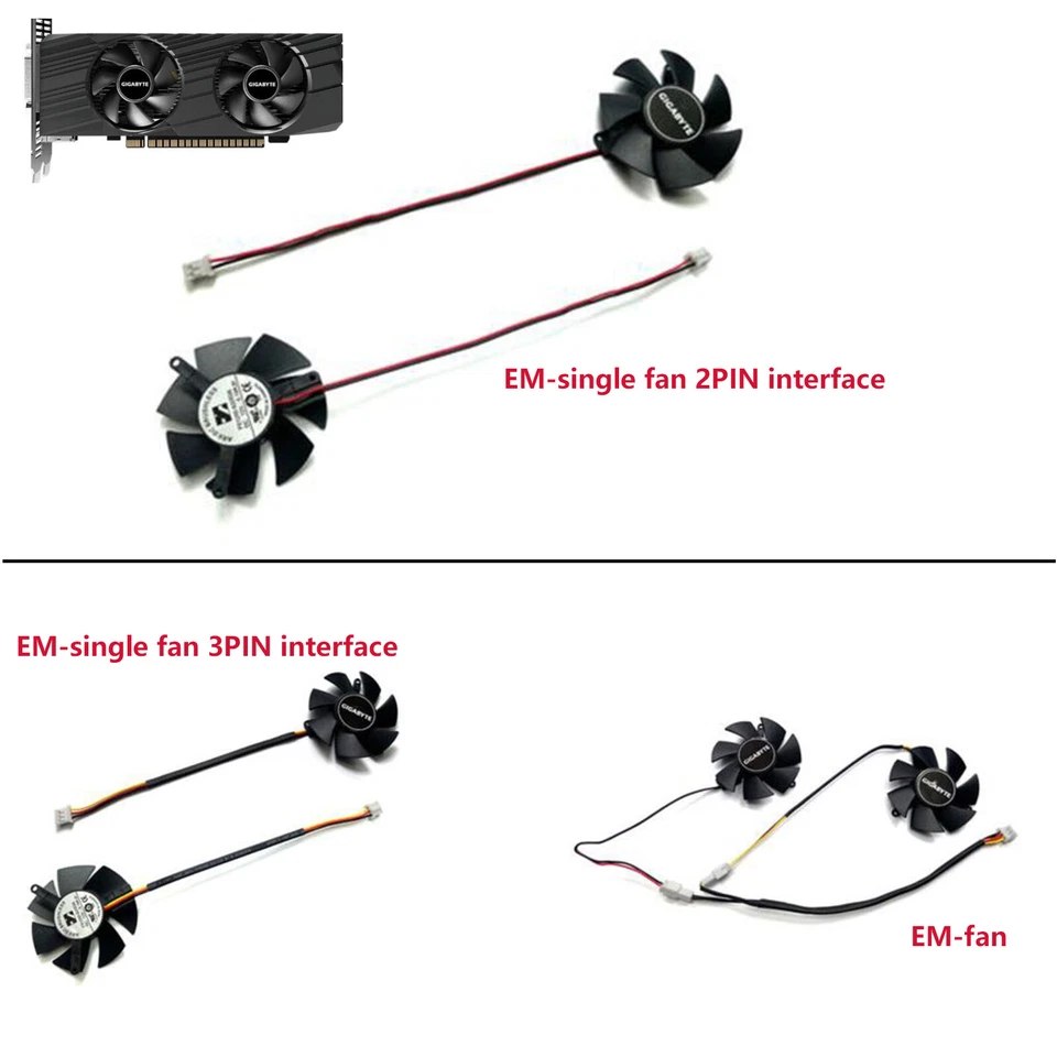 Graphics Card Cooling Fan Cooler Fan FS1250-S2053A for Gigabyte GTX1650 4GB Part - Image 1 of 4