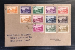 Norfolk Island First Day Cover June 1947 King George VI - Picture 1 of 2