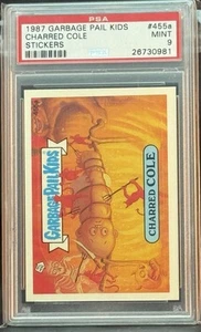 1987 GARBAGE PAIL KIDS SERIES 11 #455A CHARRED COLE PSA 9 MINT - Picture 1 of 2