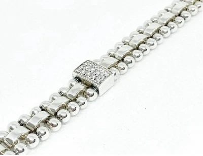 Pulsera Estación Caviar Lagos - Plata de Ley - Diamantes Naturales Foto 1 de 4