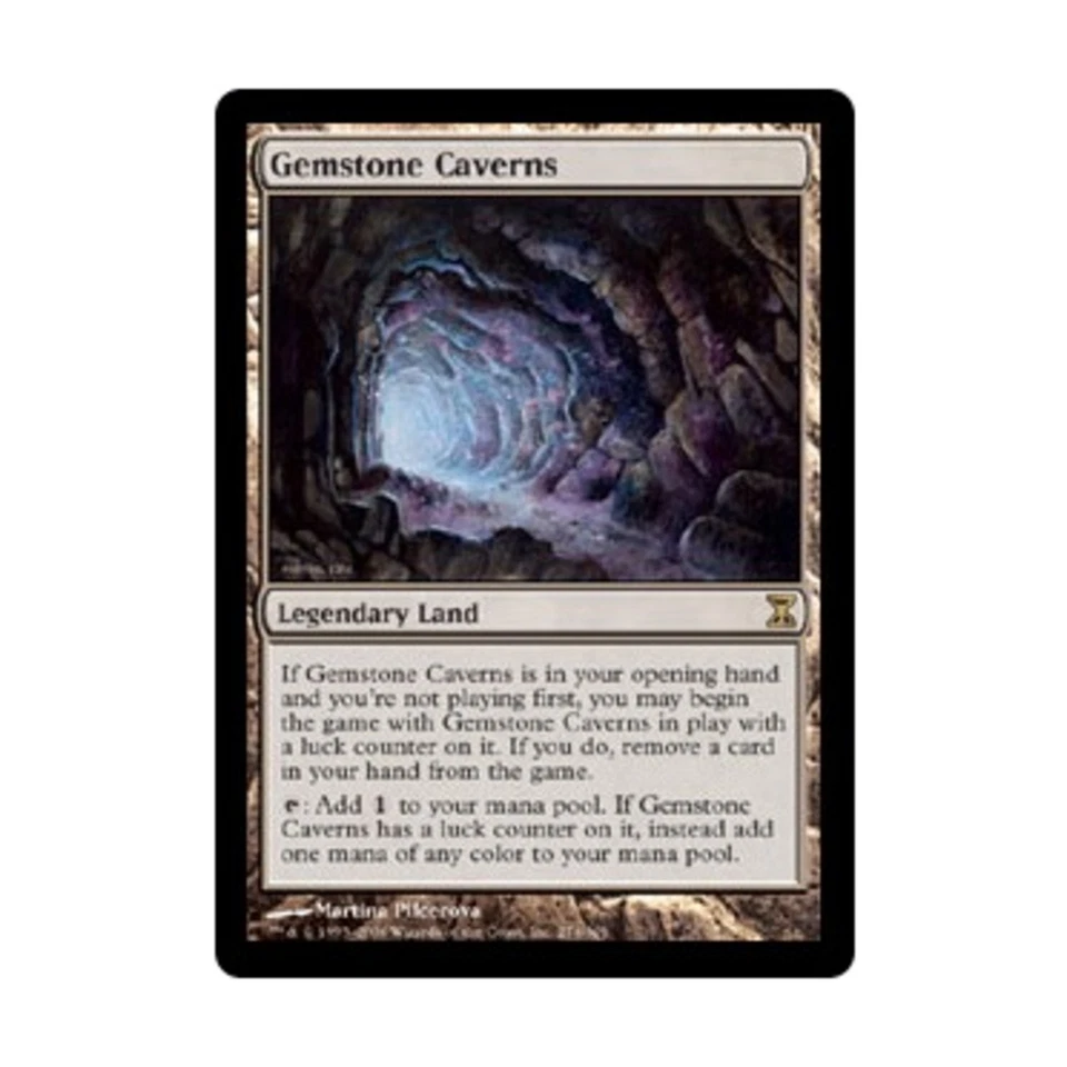 WOTC MtG Time Spiral Gemstone Caverns (R) EX - Image 1 of 1