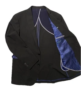 Giacca blazer uomo Cole Haan Grand-OS nero mezza linea 95% lana taglia 44L - Foto 1 di 15