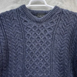Rue Saint Patrick Pullover Herren 2XL Blau Aran Zopfmuster Fischerpullover Dick - Bild 1 von 12