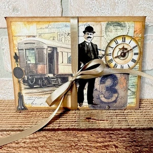 Vintage Ephemera Lot Papier Dokumente in Handarbeit Umschlag Ordner Etui Eisenbahn - Bild 1 von 22