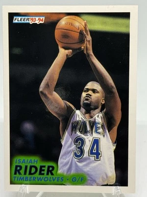 Isaiah Rider 1993-94 Fleer #329 novato radiocontrol Minnesota Timberwolves Foto 1 de 2