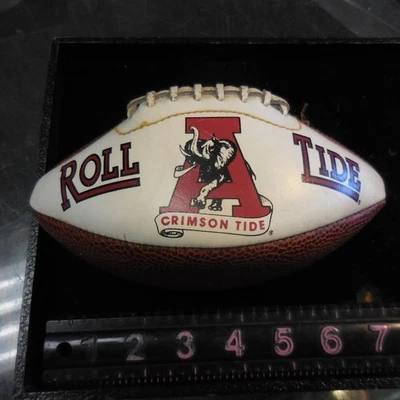 FUTEBOL DE FUTEBOL AMERICANO MINIATURA COURO MARÉ CARMESIM ALABAMA - Imagem 1 de 3