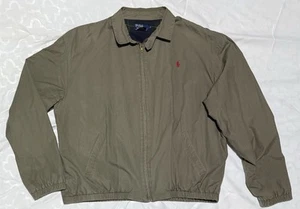 Polo Ralph Lauren hellbraune leichte Bomberjacke Opa mit kariertem Futter USA Vintage - Bild 1 von 7