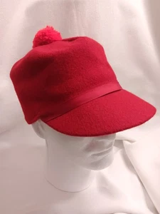 Vintage Wollmischung Bommel Jäger Trapper Mütze Scotch Cap rot 7 1/8 USA WPL 807 - Bild 1 von 15