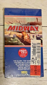 Midway VHS Movie Video SEALED WWII Charlton Heston Henry Fonda 1976 Water Marks - Imagen 1 de 5