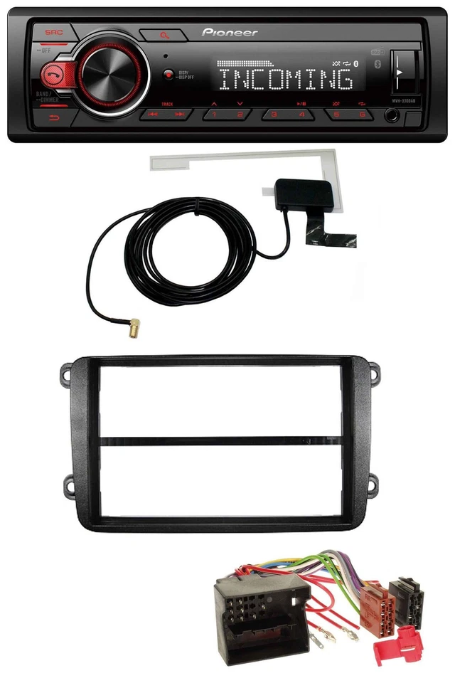 Pioneer USB MP3 DAB Bluetooth Autoradio für VW Golf V VI Touran Passat 3C Caddy - Bild 1 von 4