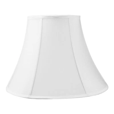 9x18x13.5 White Bell Shantung Lampshade - Image 1 of 4