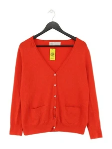 FatFace Women's Cardigan UK 14 Orange Wool with Cashmere, Nylon V-Neck Cardigan - Picture 1 of 6
