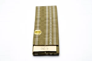 DEAR VANILLA JAPANESE KAKU OBI MEN'S KIMONO SASH BELT AUTHENTIC JAPAN ORIGINAL - Picture 1 of 8