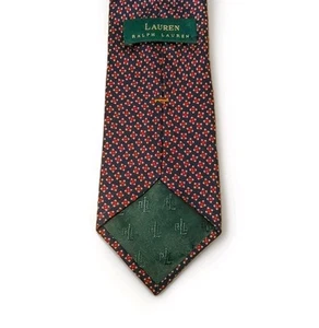 Ralph Lauren Seidenkrawatte - 58"x3,5" - rot & blau Muster - 100% Seide - Bild 1 von 5