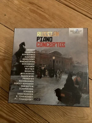 RUSSIAN PIANO CONCERTOS 15 CD BOX SET ARENSKY TCHAIKOVSKY MEDTNER UVM NEW - Image 1 of 4
