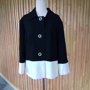 Anthea Crawford Blue & White Single Breasted Blazer Jacket 18 As New - Picture 1 of 8