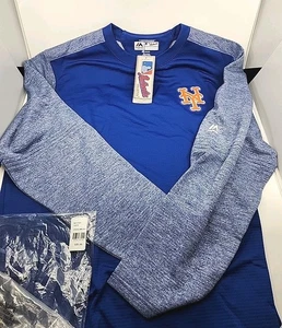 New York Mets Majestic Herren 2XL Langarm Therma Base Shirt Blau Baseball NEU! - Bild 1 von 18