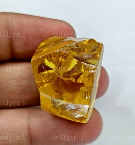 220 Ct Yellow Zircon Rough Uncut Shape for Loose Gemstone - Picture 1 of 6