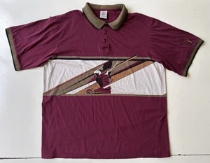 Vtg PGA Tour Golf Polo Shirt Wraparound Graphic 80s 90s Men’s XXL 2XL - Picture 1 of 9