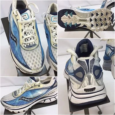 Saucony Kinvara Sz 6 Women White Blue Running Shoes Worn 2x YGI F7 - Image 1 of 4