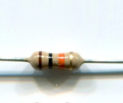 50 Resistenze 10K ohm 1/4watt 5% 2,3x6mm Strato Carbone